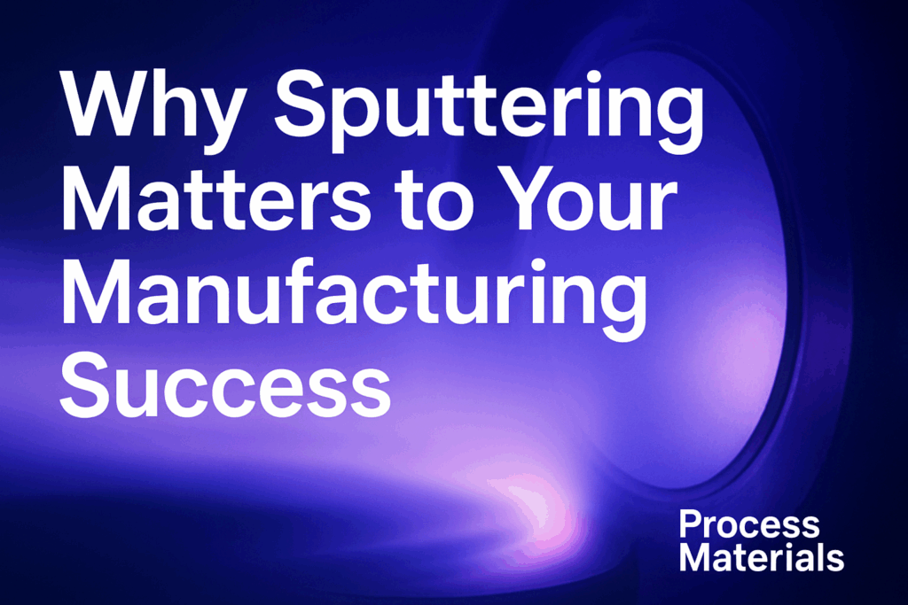 Why Sputtering Matters to Your Manufacturing Success - Process Materials